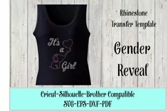 Baby Maternity Gender Reveal Rhinestone SVG - Girl Product Image 1