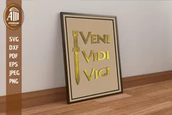 Inspirational Quotes SVG| Veni, Vidi, Vici Cut Files Design Product Image 2