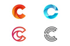 letter C monogram set logo design vector Product Image 1