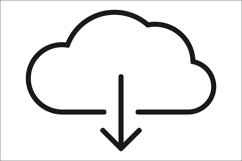 Cloud storage. Cloud icon with arrow. Upload and download Product Image 1