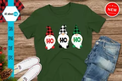 Buffalo Plaid Gnomes Svg, Christmas Gnome ho ho ho Svg Product Image 4