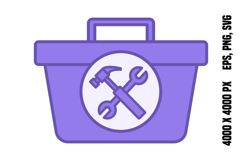 Colored Toolbox Icon Product Image 1