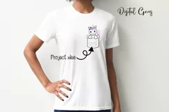 Unicorn pocket design SVG / DXF / EPS / PNG files Product Image 4