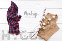 Bella Canvas 3001 Tshirt Mockup, White Christmas tshirt mock Product Image 1