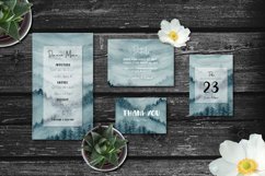 Misty Pine Forest wedding invitation suite Product Image 3