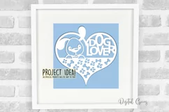 Dog lover paper cut design SVG / DXF / EPS / PNG files Product Image 2
