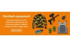 Paintball equipment banner horizontal concept Product Image 1