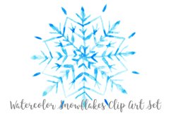 Watercolor Snowflakes Clip Art, Transparent PNG Product Image 4