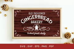 Gingerbread Bakery Christmas Sign svg eps png pdf dxf Product Image 1