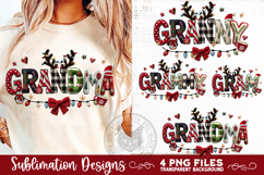 Rustic Christmas Names GRANNY, GRAMMY, GRAM &amp; GRANDMA PNGs Product Image 1