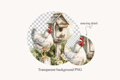 Watercolor Chicken Clipart Bundle Product Image 2