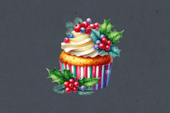 Cozy Christmas Cupcake. PNG sublimation Product Image 4