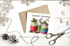 Cozy Christmas Cupcake. PNG sublimation Product Image 2