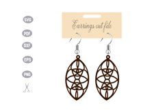 Earrings Template SVG Design Product Image 1