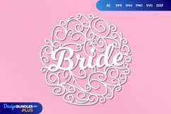 Floral Bride Papercut SVG Product Image 1