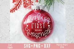 Baby's First Christmas SVG / Christmas Ornament SVG Product Image 2