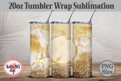 Gold Elegant Glitter 20oz Tumbler, Gold Abstract Tumbler Product Image 1