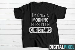 Christmas Morning Person SVG PNG DXF Circut Cut Silhouette Product Image 1