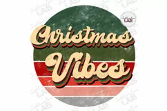 Retro Christmas Vibes Sublimation Downloads PNG Vintage 1970 Product Image 1
