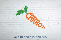 Carrot word art SVG cut file Product Image 1