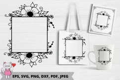 Floral Wreaths SVG, Floral Monograms SVG Product Image 1