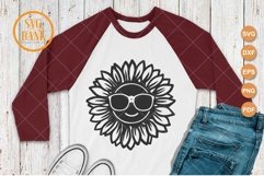 Sunflower with eyeglasses svg, sunflower glasses svg Product Image 4