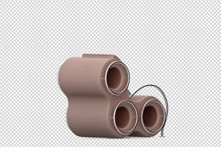 Isometric Arm Chair 3D isolated render Product Image 1