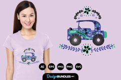 Floral Folk Car for T-Shirt Design Product Image 1