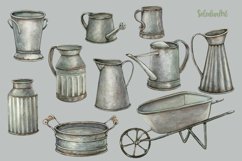 Watercolor garden utensils Product Image 3
