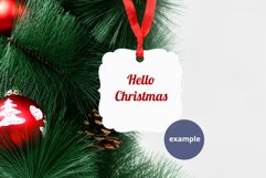 Christmas Ornament Mockup, Sublimation MDF Ornament Mockup Product Image 2
