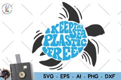 Summer svg keep the sea plastic free clipart Product Image 1
