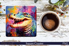 Crocodile Square Coaster | Wild Animal | Africa Product Image 1