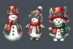 Cute Snowman. Christmas clipart. PNG sublimation Product Image 2