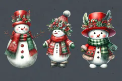 Cute Snowman. Christmas clipart. PNG sublimation Product Image 2