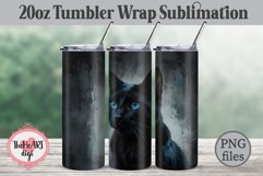 Gorgeous Black Cat 20oz Tumbler PNG, Black Cat Tumbler Product Image 1
