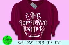 One fangtastic teacher svg, teacher halloween svg Product Image 1