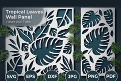 Tropical Leaves Wall Panels. Laser Cut Files for CNC Product Image 1
