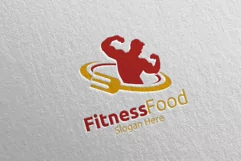 Fitness Food Logo for Nutrition or Supplement Concept 72 Product Image 3