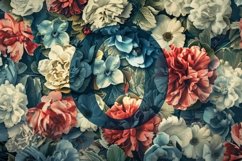 Letter O with Flowers Background Wallpaper Product Image 1