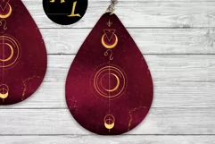 Zodiac earrings png desig,Leo earrings png Product Image 2
