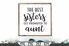 The Best Sisters Get Promoted To Aunt Baby Announcement SVG Product Image 1