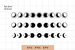 Moon phases svg, Celestial svg File, Moon svg cut file Product Image 1