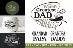 fathers day svg, dad svg, worlds greatest dad ofishally svg Product Image 1