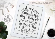 As For Me And My House We Will Serve The Lord SVG Cut File Product Image 3