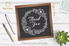 Flower Wreath SVG, Flower Wreath cut file, Wedding Flowers Product Image 2