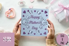 3D Floral Mother’s Day card | Paper cutting | Mother’s Day Product Image 3