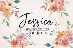 Floral Jessica Watercolors Flowers Arrangements 6 Bouquets Product Image 1