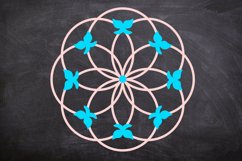 Flowers svg Butterfly flower svg Flower mandala svg Product Image 1