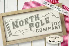 North Pole Toy Company Christmas Sign SVG DXF File Product Image 1