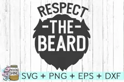 Respect The Beard SVG DXF PNG EPS Cutting Files Product Image 2